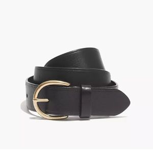 Madewell Black Medium Perfect Leather Belt